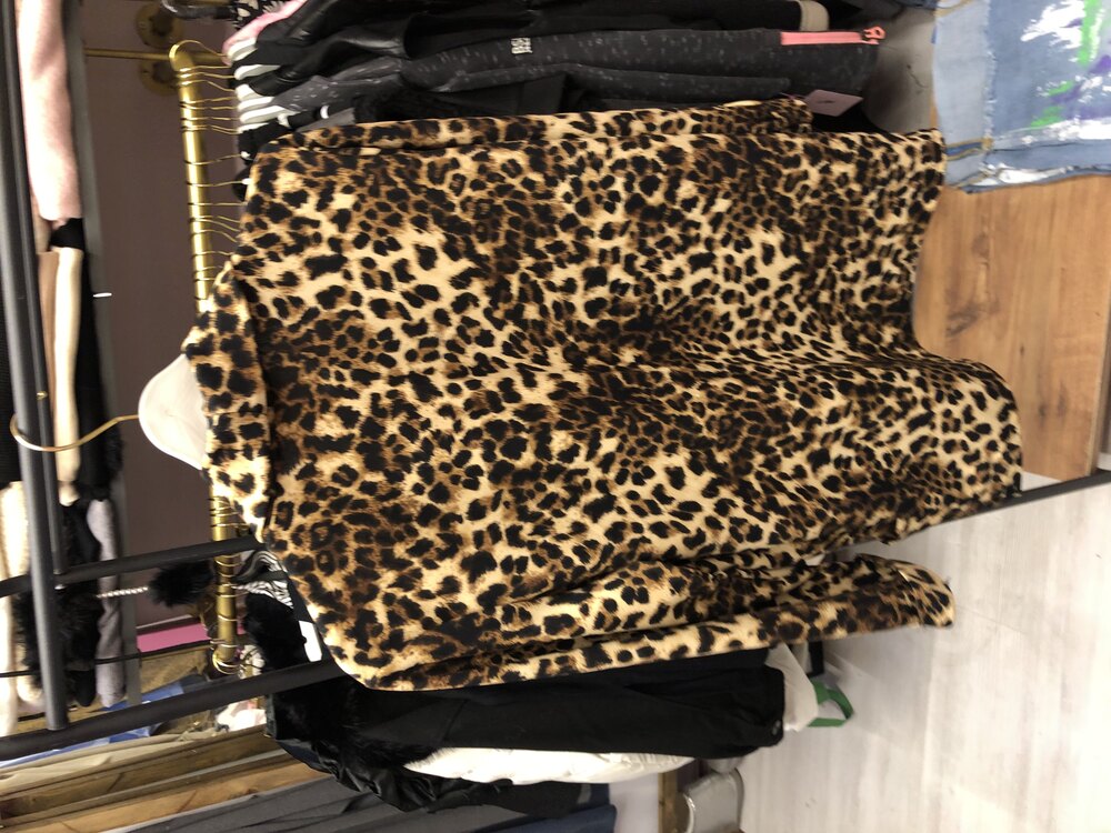 Şal yaka leopar desen ceket