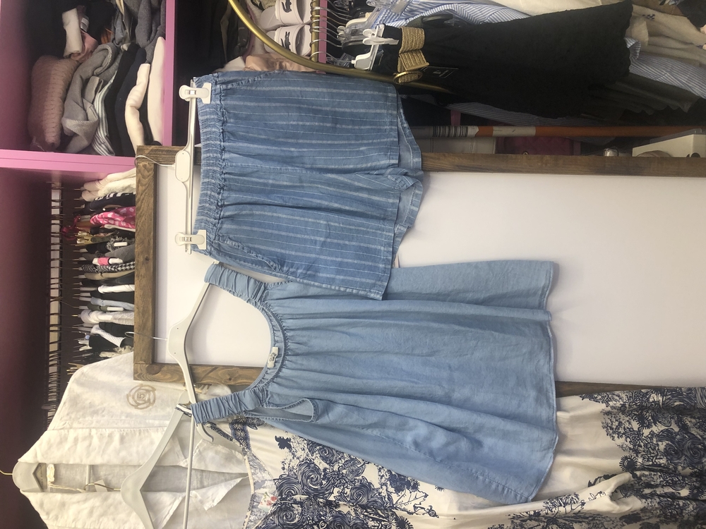 İthal tencel şort bluz takım