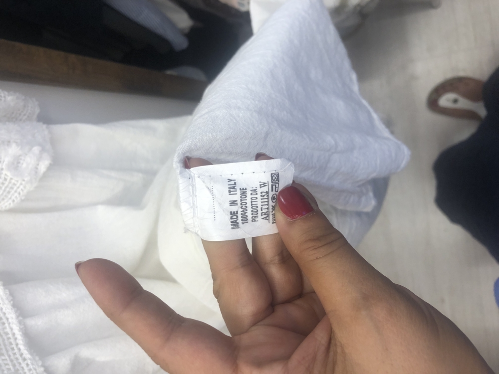 İtalyan pamuk çiçek motifli elbise 