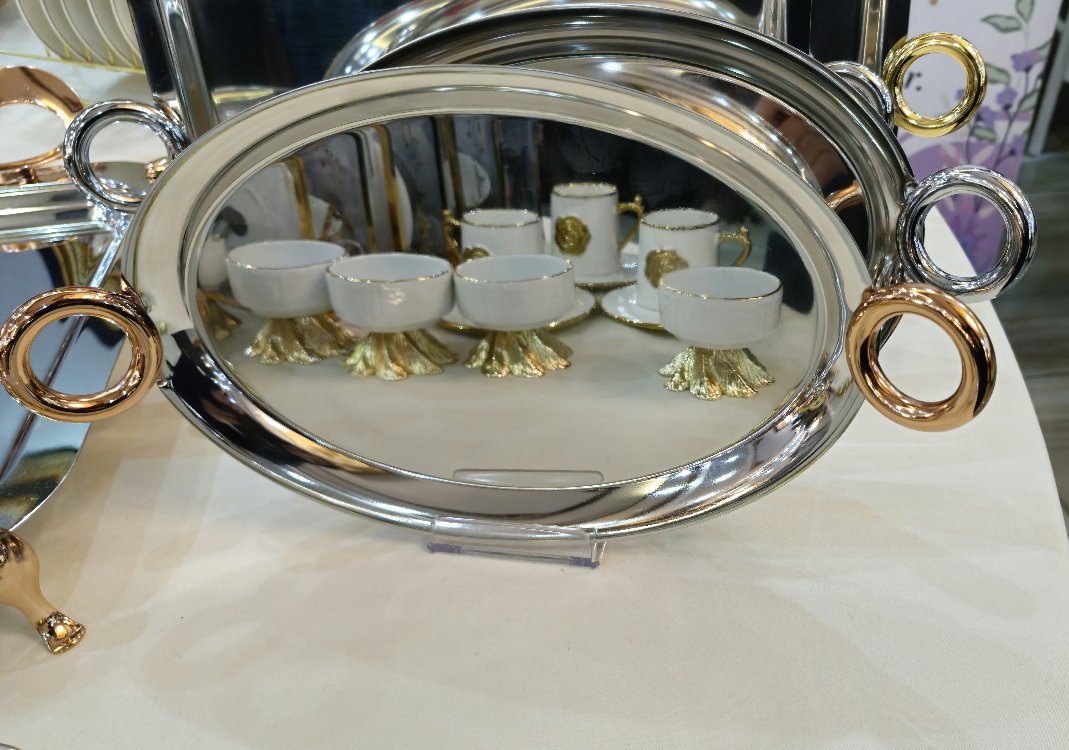 Sunumluk Tepsi Gold Rose
