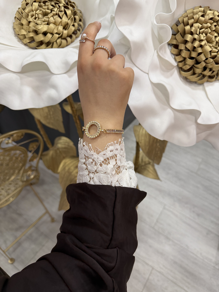 ZİRKON DORİKA MODEL ÇERÇEVELİ BİLEKLİK ✨