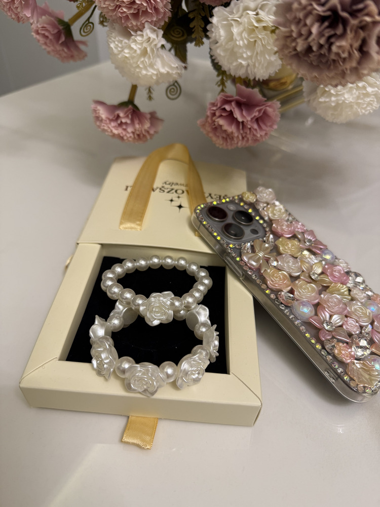 YENİİ! GÜL İNCİ BİLEKLİK SET