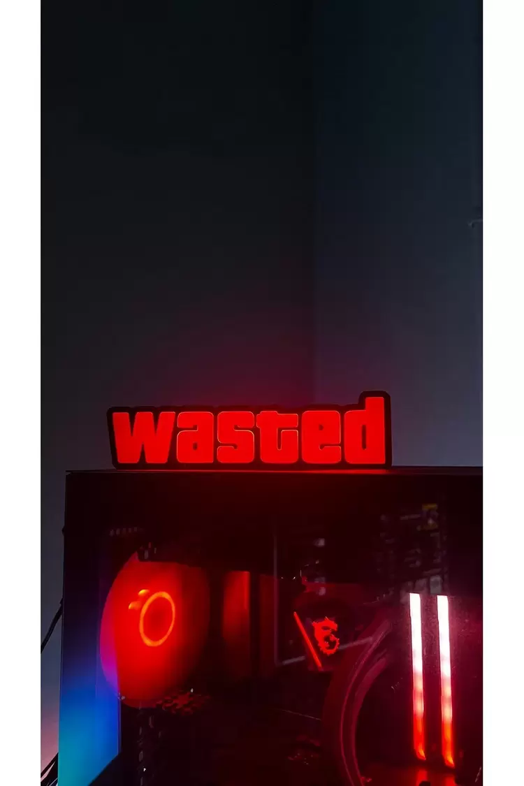 Gta Wasted Ledli Tablo (USB Type A ile çalışmaktadır)