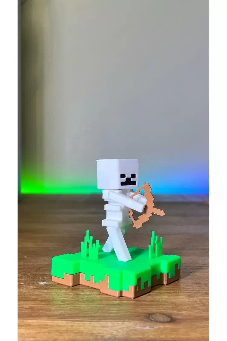 Minecraft İskelet ve Creeper Ada Hediyelik Figür