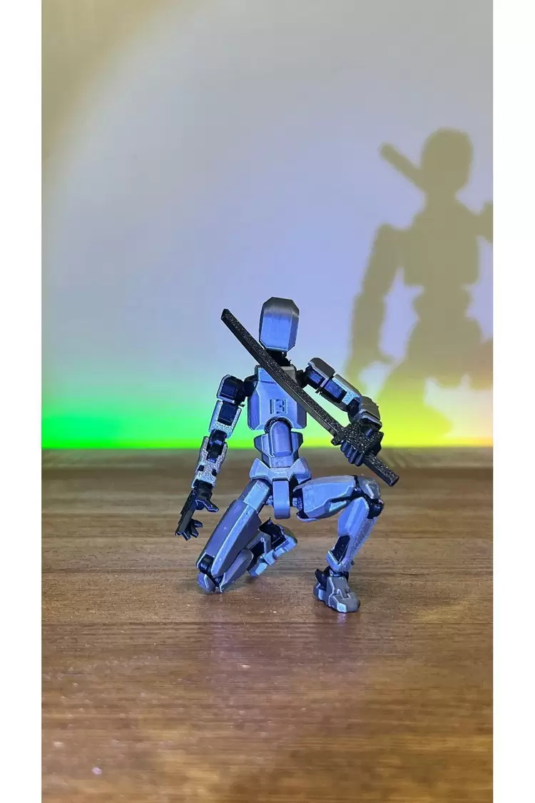 TİTAN TN13 - Eklemli Hareketli Şekil Değiştirme Robotu Figür(GRİ) (SİLAH SETİ DAHİL)