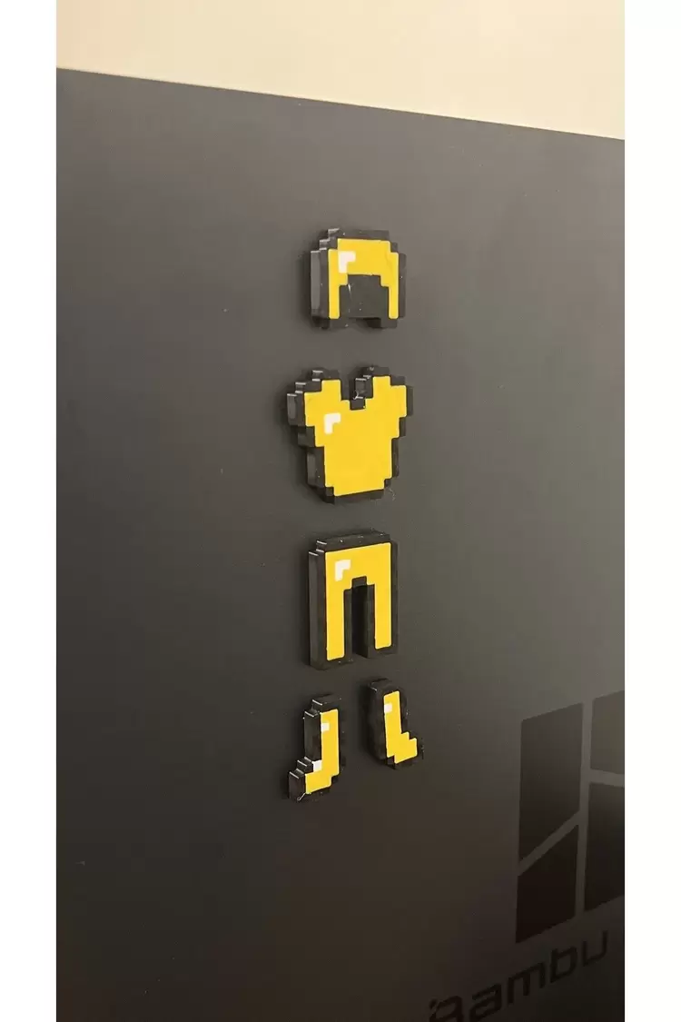 Minecraft Altın Zırh Manyetik Duvar Süsü figür