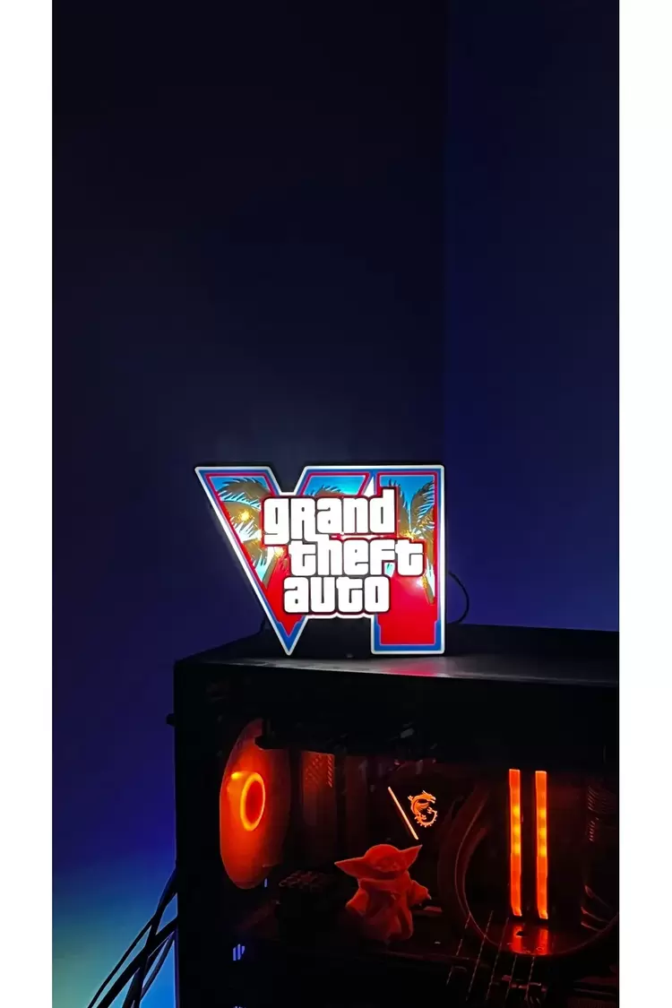 GTA 6 Aydınlatmalı Tablo (USB Type A ile çalışmaktadır.)