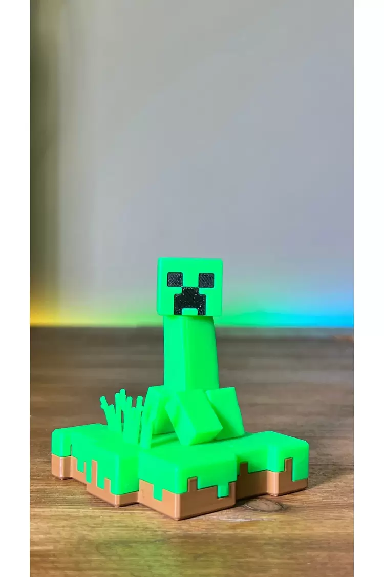 Minecraft Creeper Çim Ada Hediyelik Figür