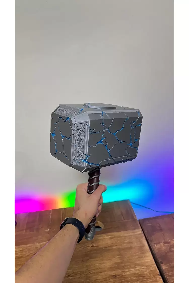 Thor Kırık Mjolnır Dekoratif Hediyelik Figür