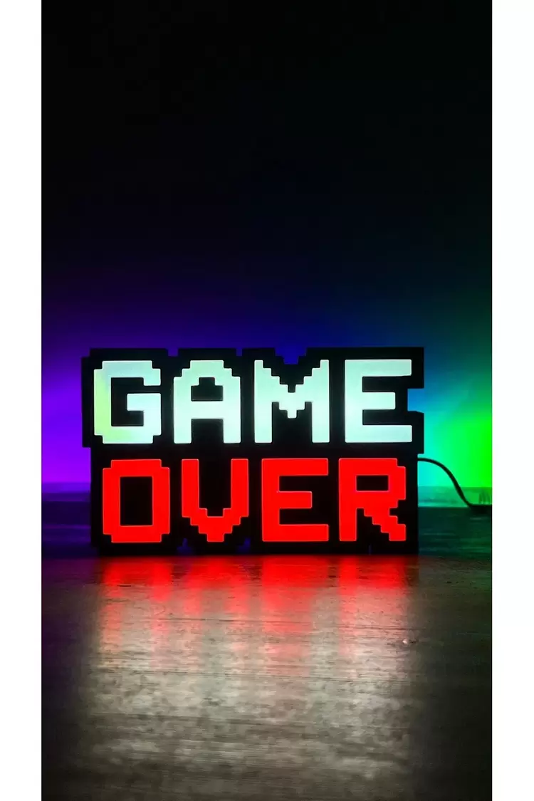 Game Over Aydınlatmalı Tablo- (USB TYPE A ILE ÇALIŞMAKTADIR)