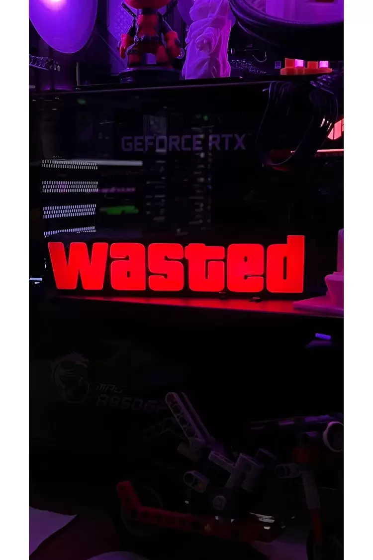 Gta Wasted Ledli Tablo (USB Type A ile çalışmaktadır)