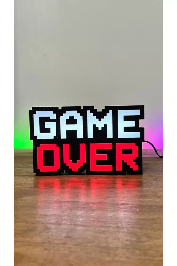 Game Over Aydınlatmalı Tablo- (USB TYPE A ILE ÇALIŞMAKTADIR)