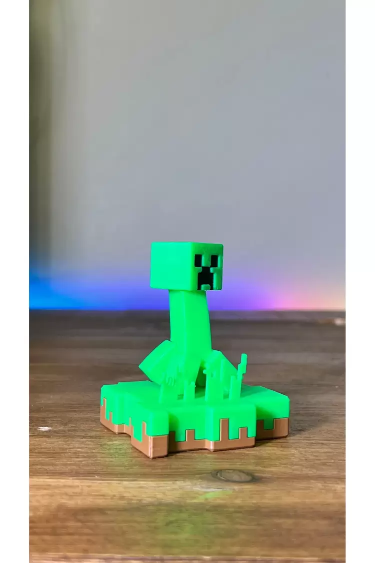 Minecraft Creeper Çim Ada Hediyelik Figür