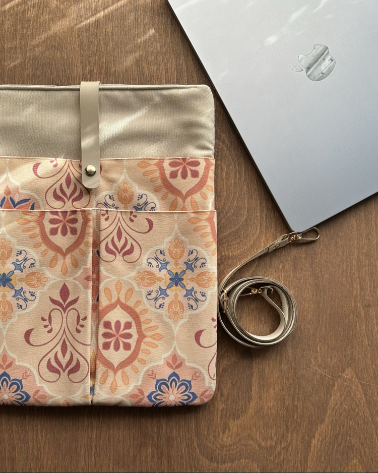 Özel Tasarım El Yapımı Cepli Kılıf Çanta, Tablet Kılıfı, Kitap Kılıfı, Organizer Çanta