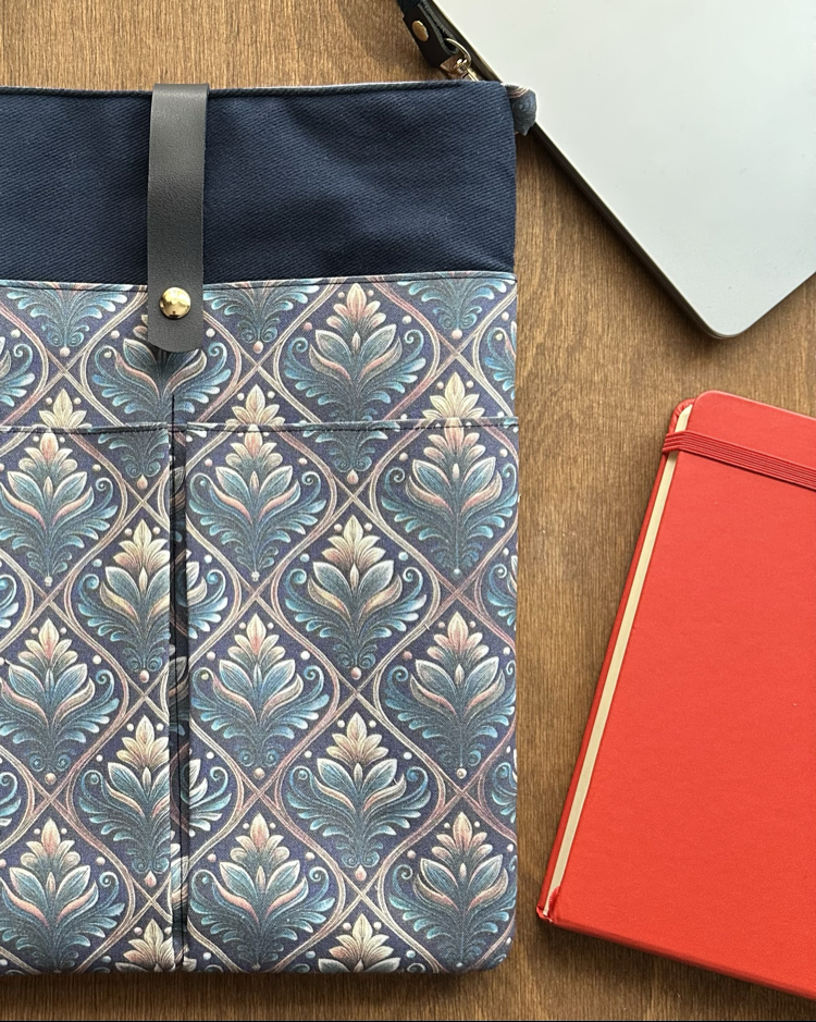 Özel Tasarım El Yapımı Cepli Kılıf Çanta, Tablet Kılıfı, Kitap Kılıfı, Organizer Çanta