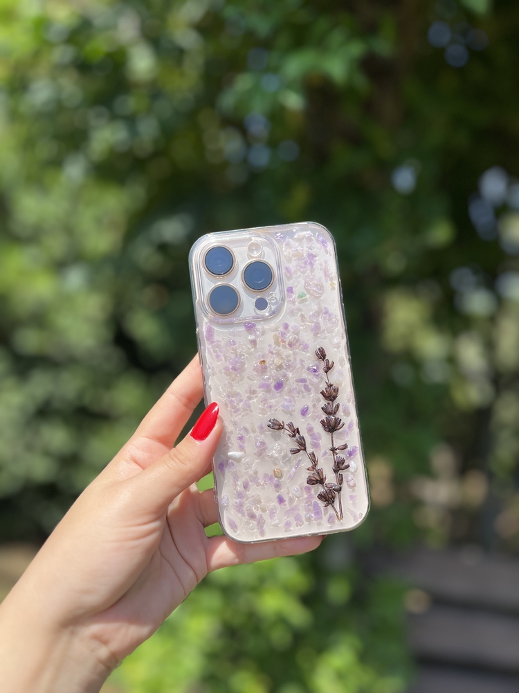 Lavender and Amethyst Clear Case