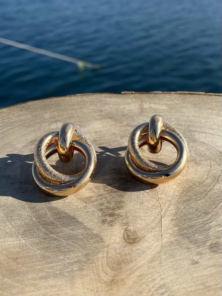 Çelik gold VIP küpe