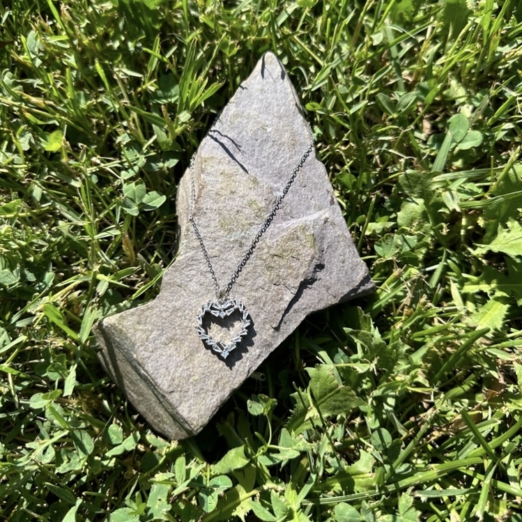 Silver kalpli taş kolye