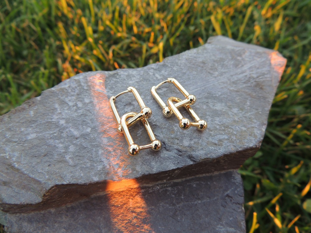 Gold zincir küpe 
