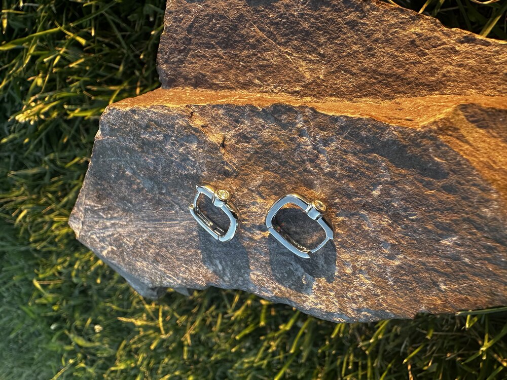 Tek taşlı Silver küpe