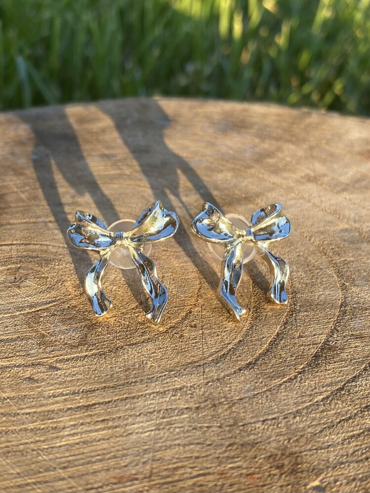 Çelik silver ribbon küpe