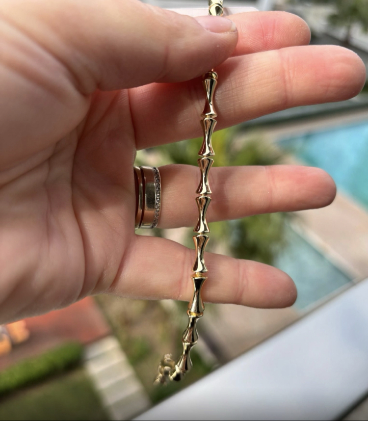 Premium Gold Bambu Model Bileklik