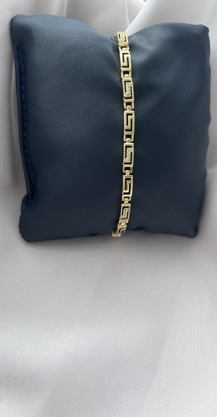 Zirkon Taşlı Greek Model Bileklik
