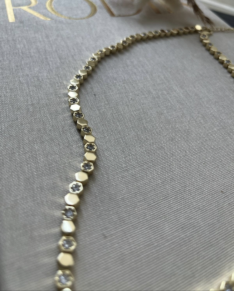 Premium Gold Taşlı Kolye