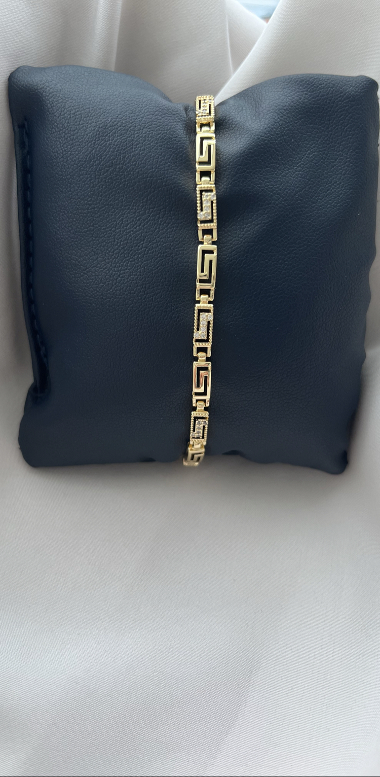 Zirkon Taşlı Greek Model Bileklik