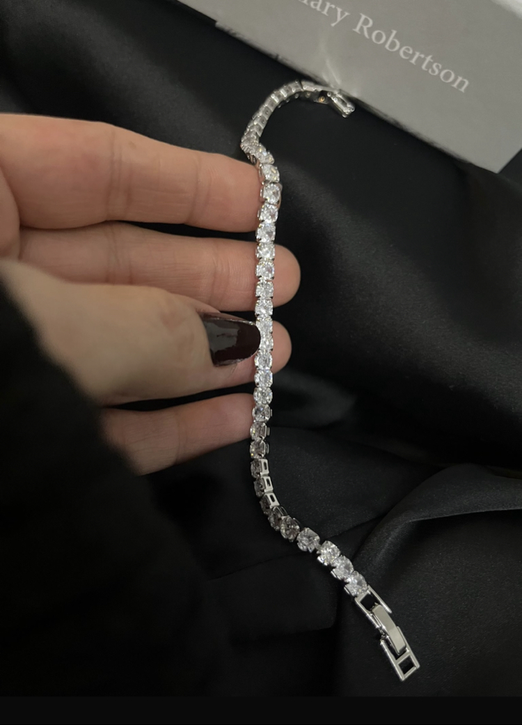Premium Silver Taşlı Bileklik