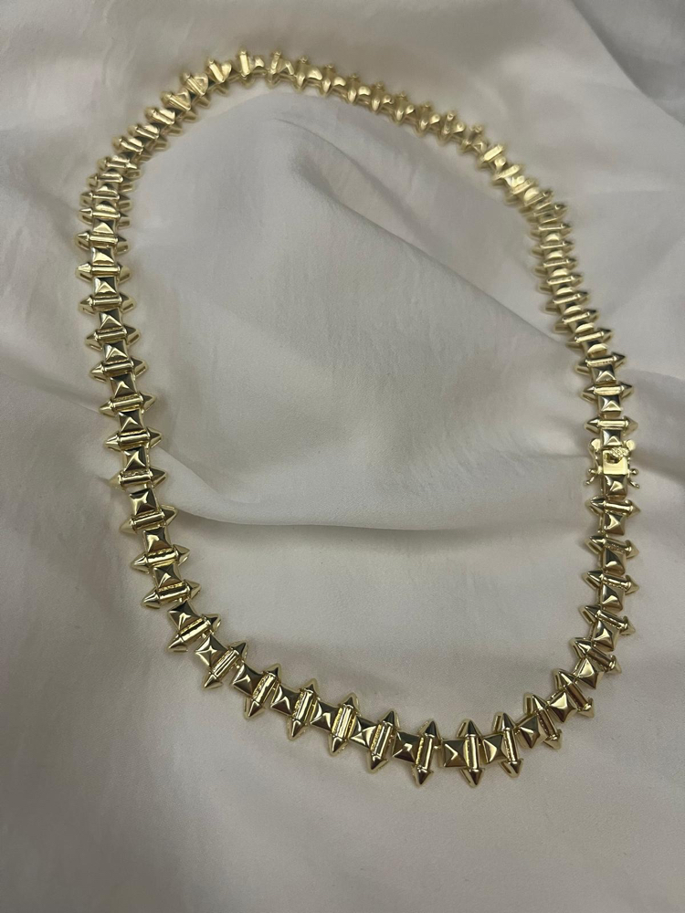 Gold Zikzak Dişli Kolye