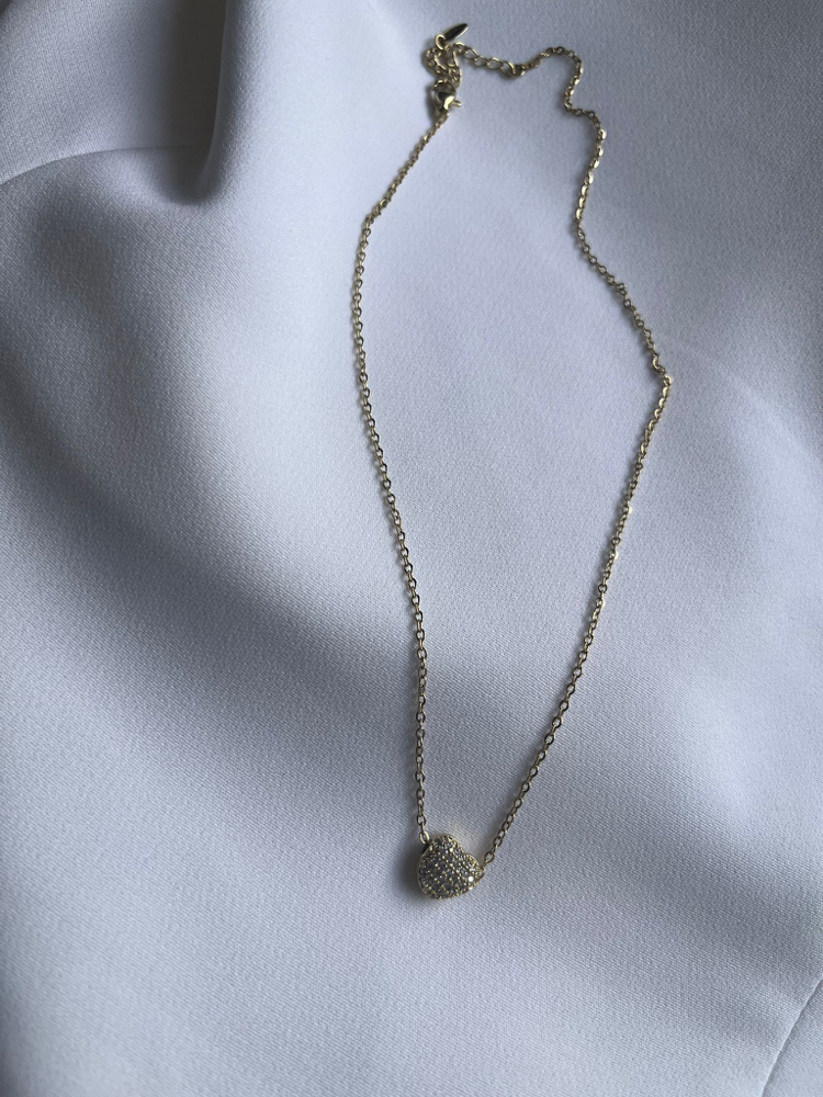 Premium 14 k minimal kalp kolye