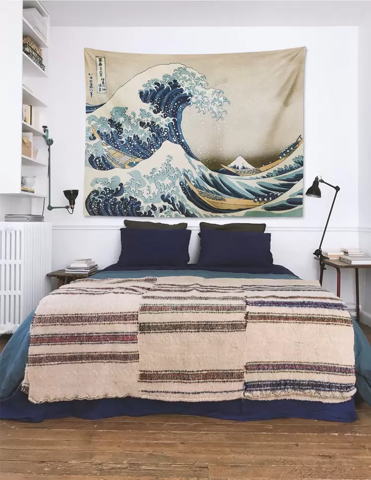 The Great Wave off Kanagawa Duvar Örtüsü