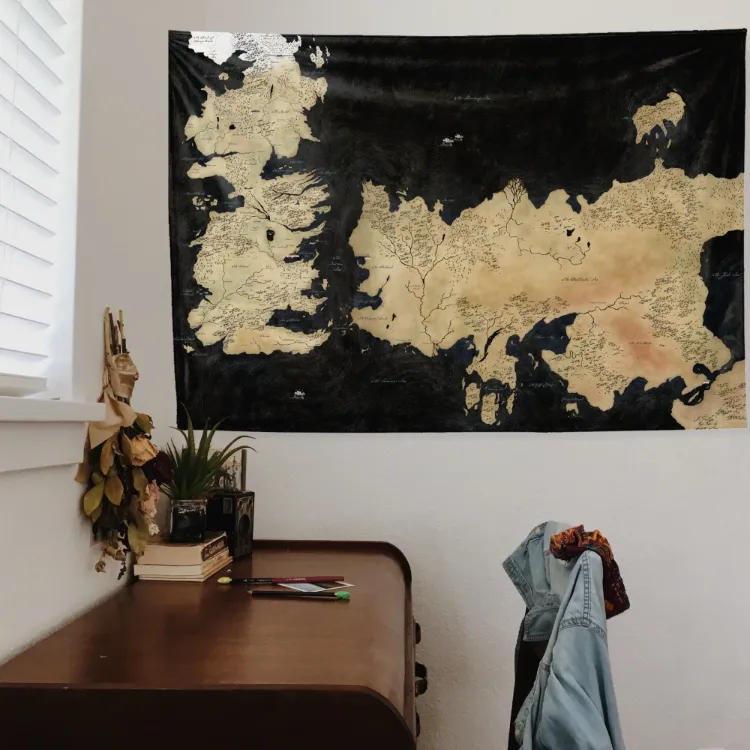 Game Of Thrones Map Duvar Örtüsü