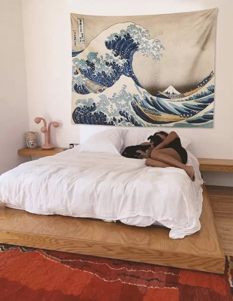 The Great Wave off Kanagawa Duvar Örtüsü