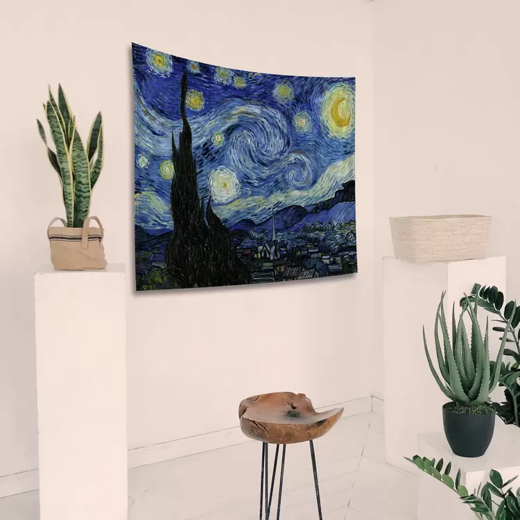 Van Gogh Yıldızlı Gece | The Starry Night Duvar Örtüsü