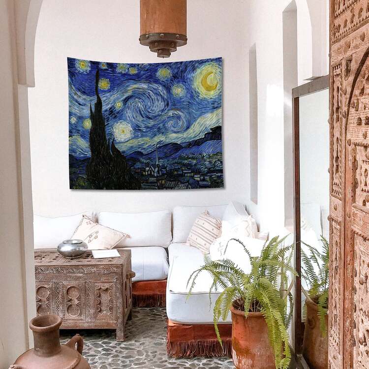 Van Gogh Yıldızlı Gece | The Starry Night Duvar Örtüsü