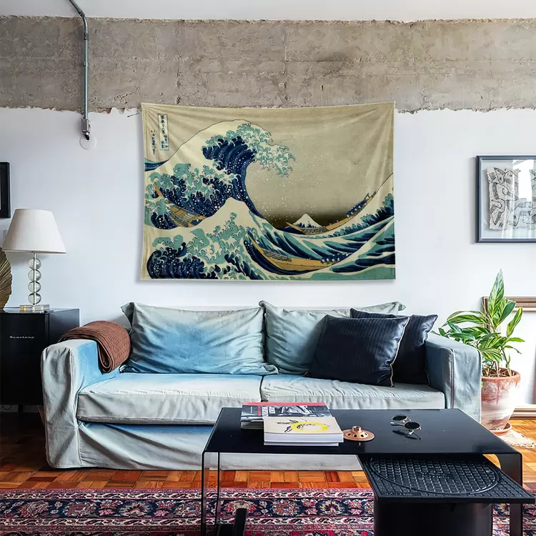 The Great Wave off Kanagawa Duvar Örtüsü