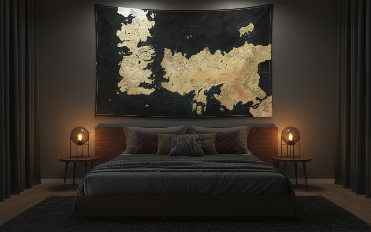Game Of Thrones Map Duvar Örtüsü