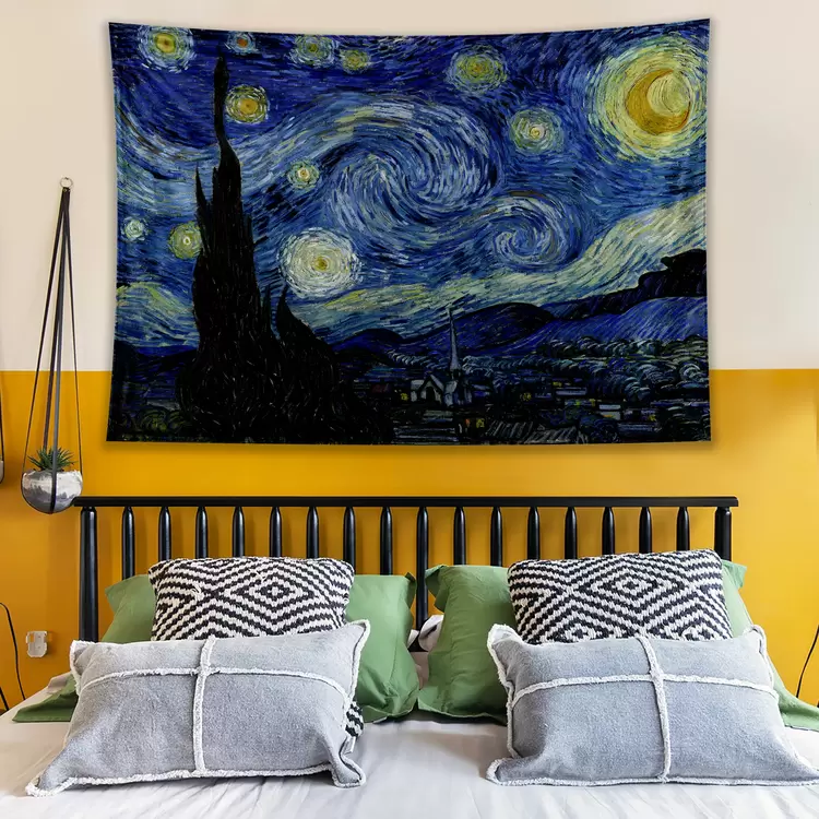 Van Gogh Yıldızlı Gece | The Starry Night Duvar Örtüsü