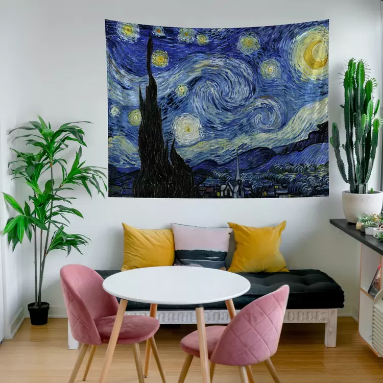 Van Gogh Yıldızlı Gece | The Starry Night Duvar Örtüsü