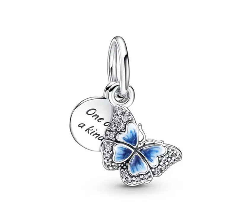 Kelebek Çift Sallantılı Charm