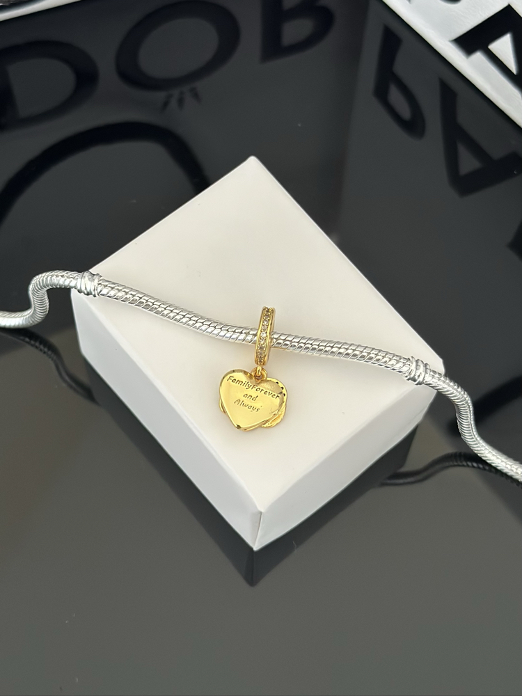 Işıltılı Sonsuz Kalp Sallantılı Charm
