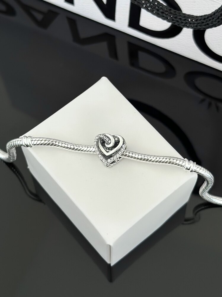 İç İçe Geçmiş Kalpler Charm 