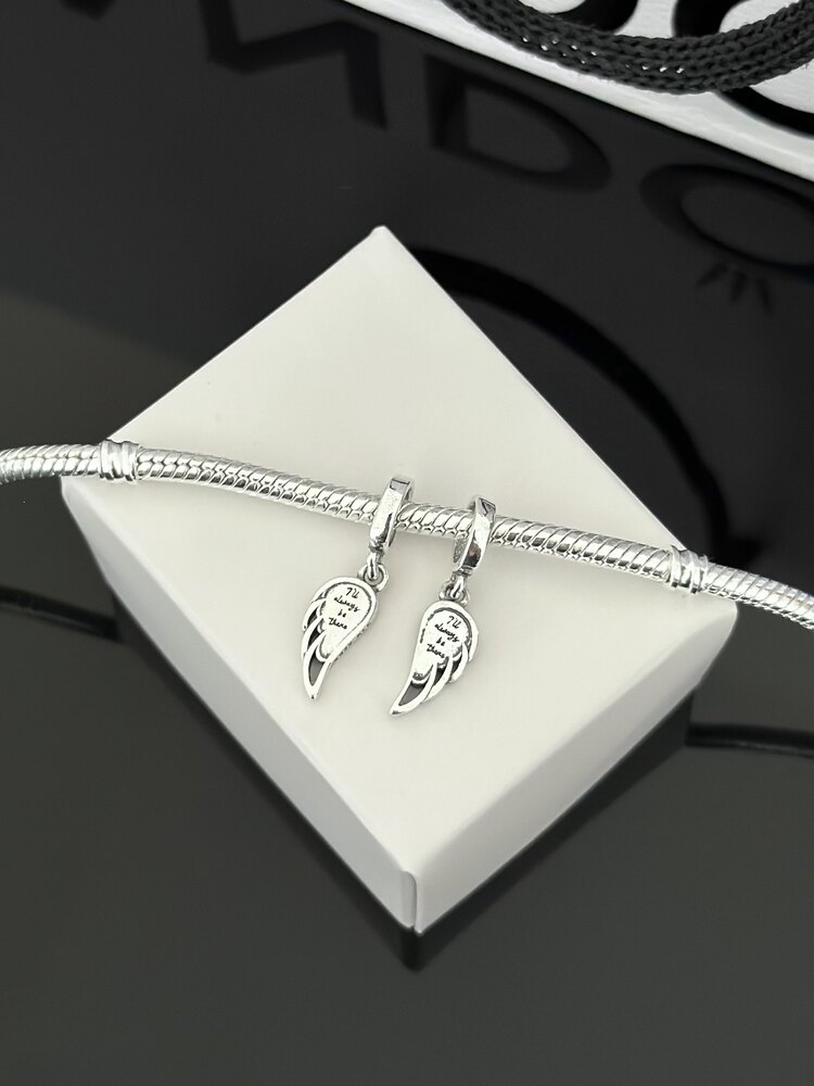 Işıltılı Ayrılabilir Melek Kanatları Sallantılı Charm