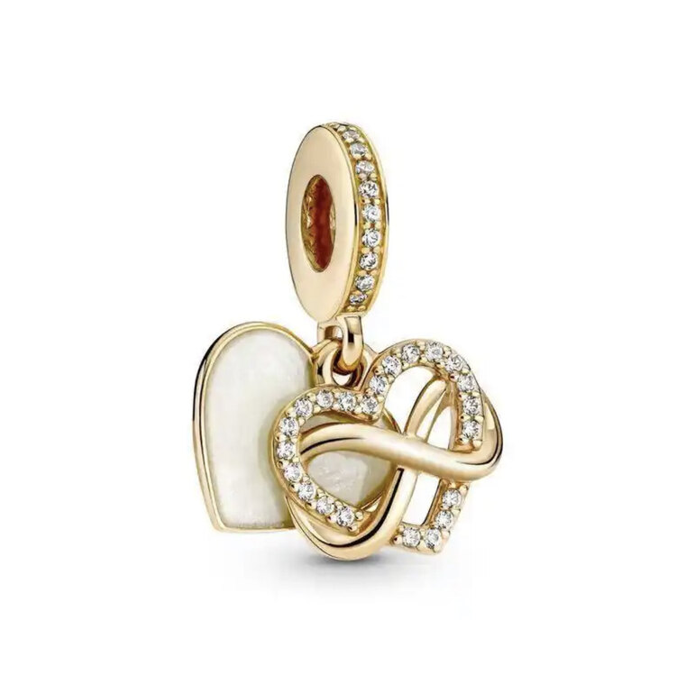 Işıltılı Sonsuz Kalp Sallantılı Charm