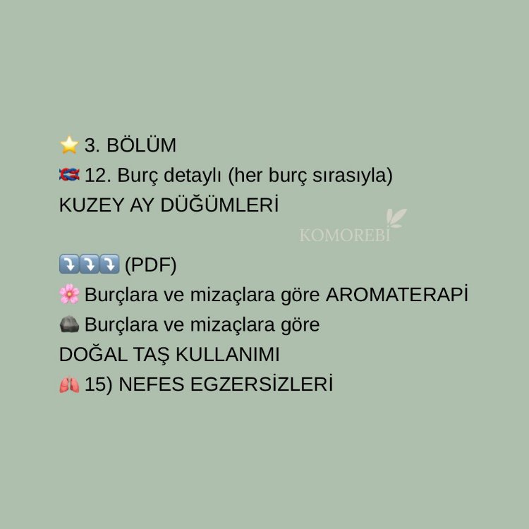 mizaç ve burçlar eğitimi ( kayıt eğitim)