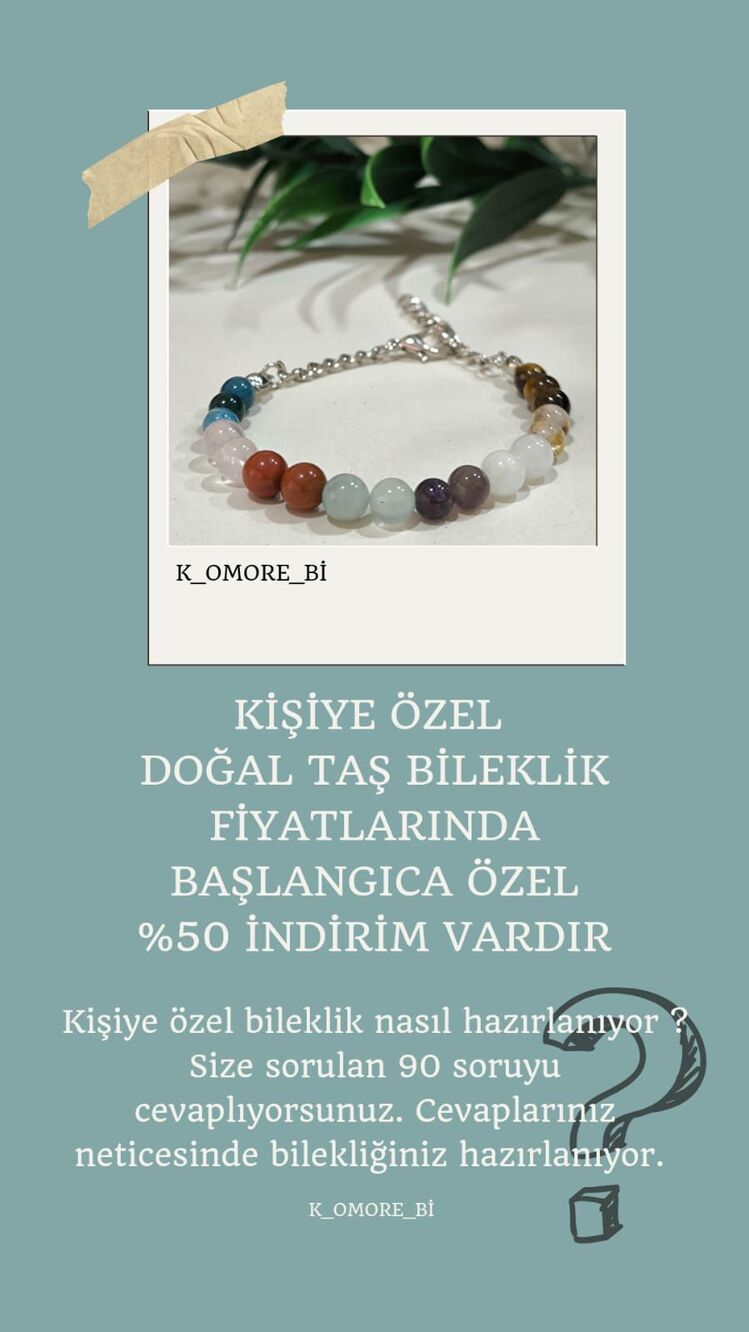 kişiye Özel doğal taş bileklik