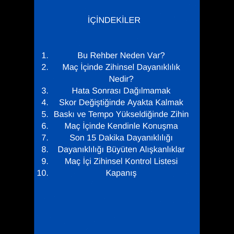 Maç İçi Zihinsel Dayanıklılık El Kitabı (PDF)