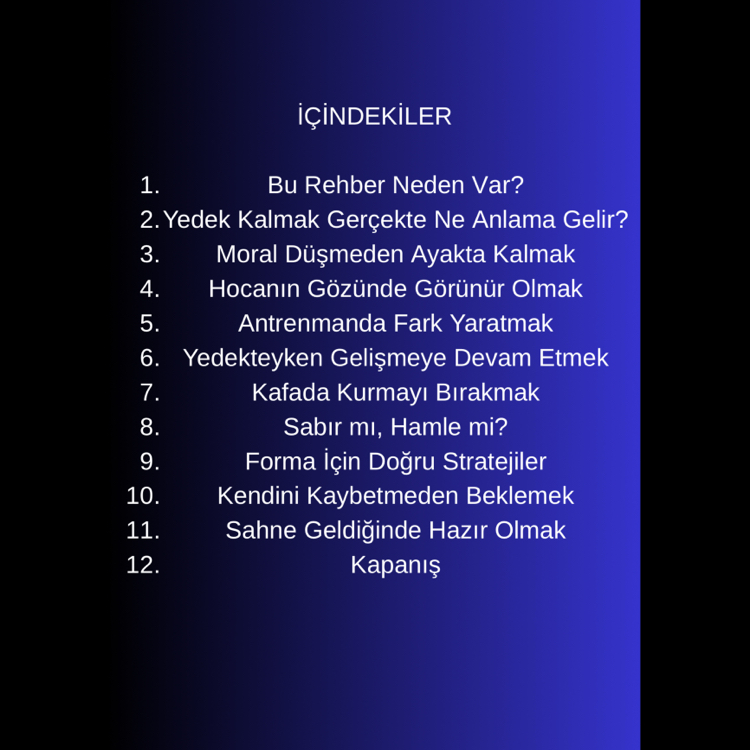 Yedek Kalan Futbolcu El Kitabı (PDF)